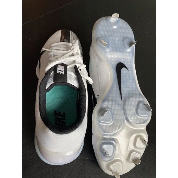 Men's Size 12 Nike Force Zoom 7 Pro Baseball Cleats White Black DC9905-103 NEW - Picture 7 of 9